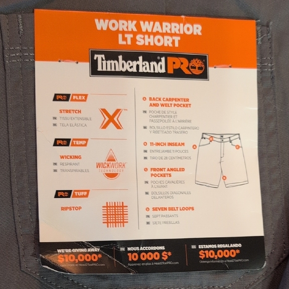 Timberland PRO Men's Cargo Shorts in Gray - Picture 2 of 7